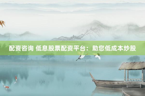 配資咨詢 低息股票配資平臺(tái)：助您低成本炒股